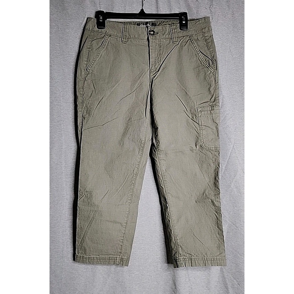Eddie Bauer Womens Cargo Khaki Capris Size 6 Pockets Specially VGC